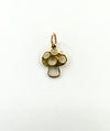 14k gold Mushroom charm pendant 