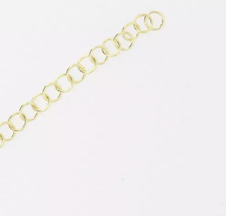 Adjustable chain 14k yellow gold.
