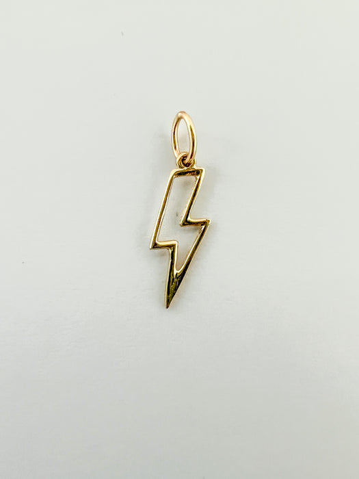 14k gold Lightning Bolt charm pendant