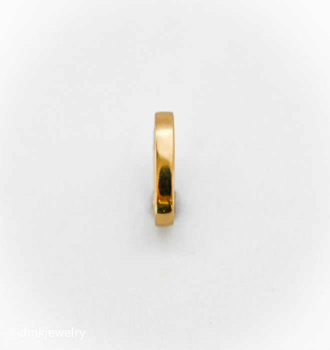 14K Yellow Gold Push in connector