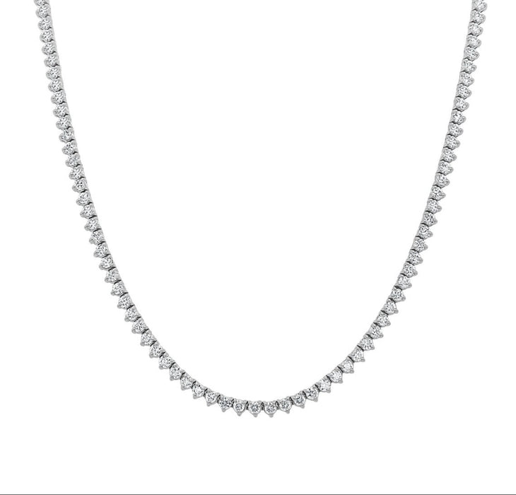 5 Carat Diamond Three Prom Tennis Necklace