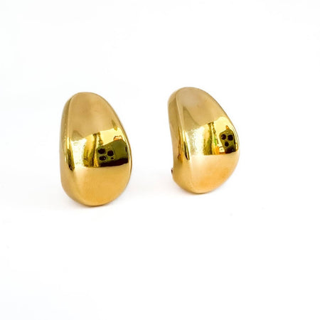  Vintage Clip On  Earrings 14k Yellow gold 