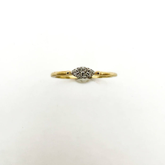 10K Yellow Gold Diamond Dainty Ring