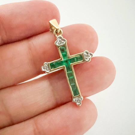 Emerald Diamond cross