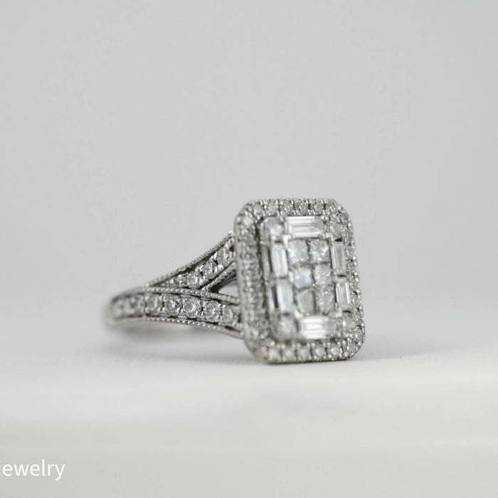 RESERVED ****Vera Wang Love Collection 1.50 tcw  Diamond Engagement Ring in 14K White Gold
