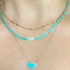 Inlay turquoise heart necklace 