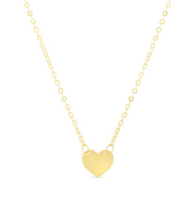 14K Gold Mini Heart Pendant Necklace