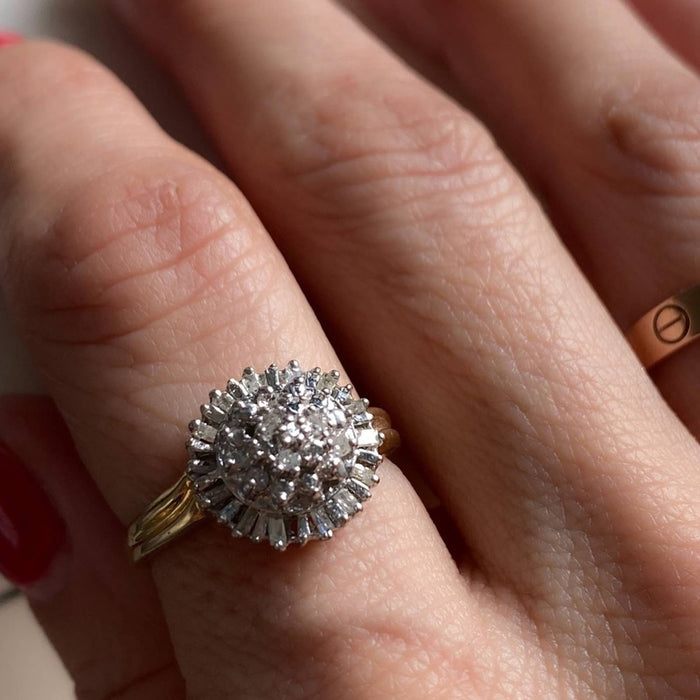 Vintage 10K Gold Diamond Engagement Ring