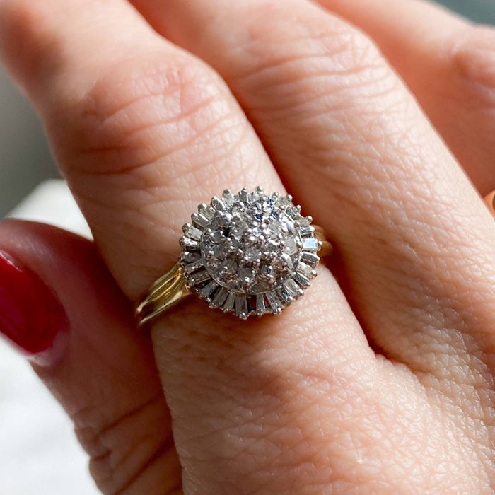 Vintage 10K Gold Diamond Engagement Ring