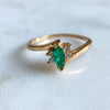 	vintage marquise emerald ring