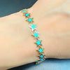 Inlay Turquoise Star Bracelet 14k Gold 
