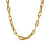 14k yellow gold paperclip necklace
