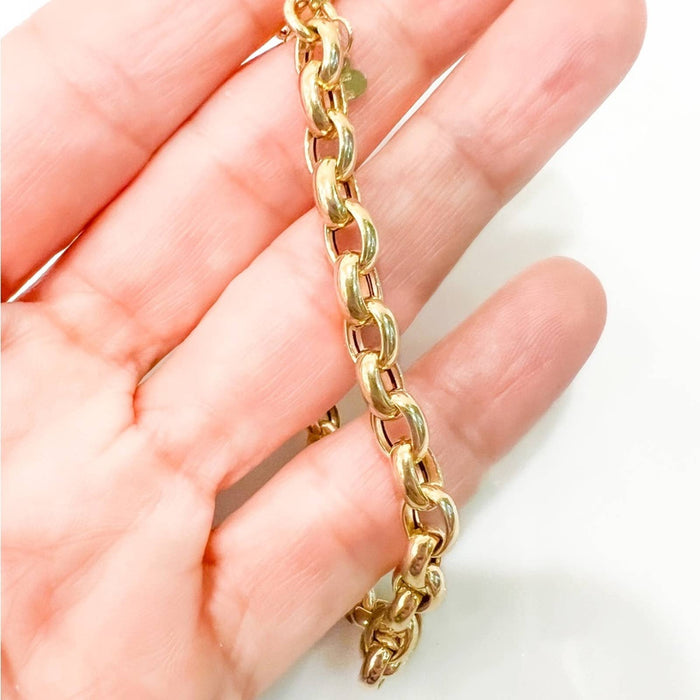 Italian 14kt Yellow Gold Rolo Link Bracelet