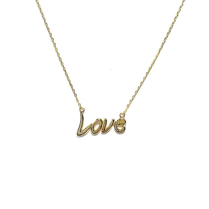 14K Yellow Gold Love Necklace