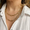 14k gold interlocking necklace	