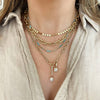 	14k yellow gold paperclip chain necklace