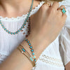 Turquoise Star Bracelet 14k Gold 