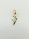 14k gold Lightning Bolt charm pendant