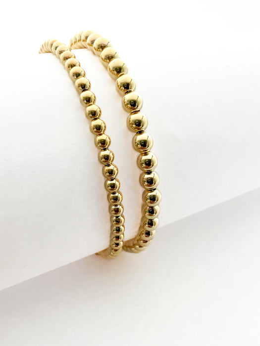 14K Yellow Gold Ball Bracelet