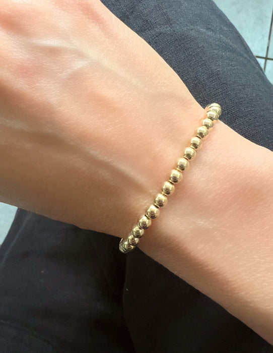 14K Yellow Gold Ball Bracelet