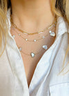 Mother of Pearl Heart necklace 14K Gold