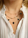 Onyx Heart necklace 14k gold 