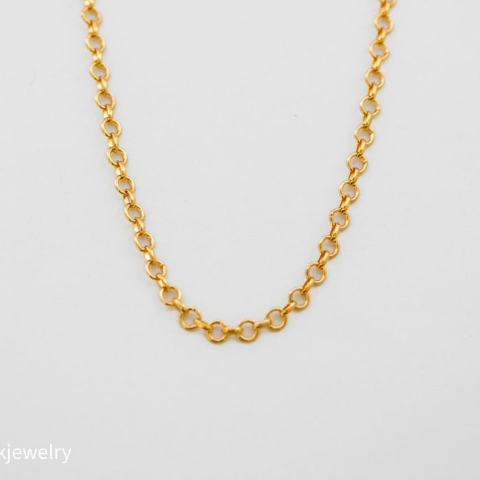 14K Yellow Gold Rolo Link Necklace