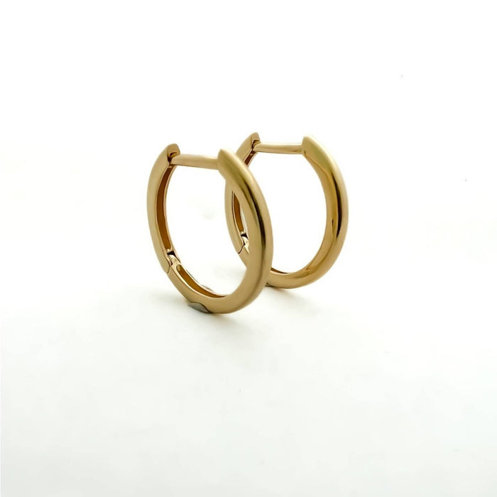 Solid Italian 14K Yellow Gold Hoops Earrings 18mm