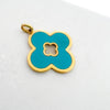 Turquoise Clover Charm Pendant