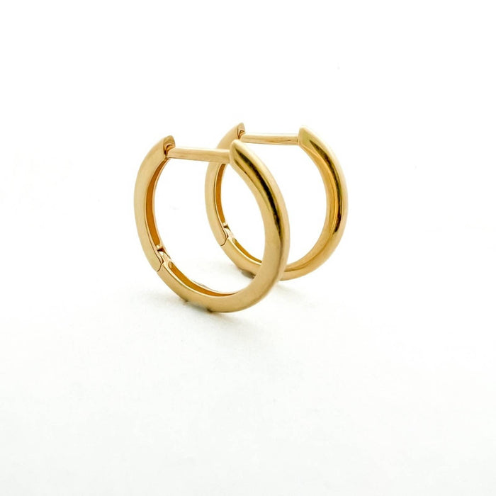 Solid Italian 14K Yellow Gold Hoops Earrings 18mm