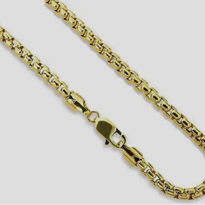 Venetian Box Link 2.7mm Chain Necklace 14K Gold