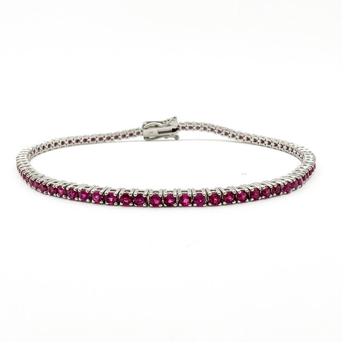 Ruby Tennis Bracelet 14K Gold