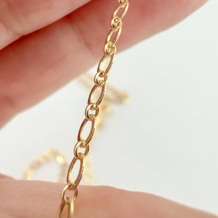 14K Yellow Gold Infinity Link Chain Necklace