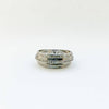 14K White Gold Diamond Dome Vintage Ring