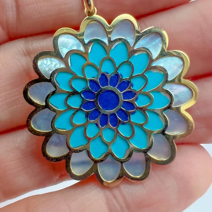 Turquoise Inlay Flower 