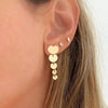 14k gold Dangle Heart Earrings