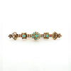 Antique Victorian Opal Bar Brooch Pin 14K Yellow Gold