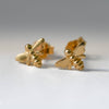 14K Yellow Gold Bee Stud Earrings.