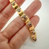 Sapphire Diamond Vintage Bracelet 14K Yellow Gold