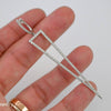 18K White Gold Triangular Dangle Earrings