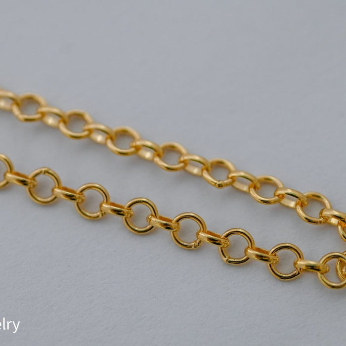 14K Yellow Gold Rolo Link Necklace