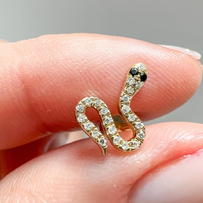 Diamond Snake Stud earrings