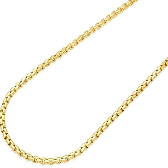 Venetian Box Link 2.7mm Chain Necklace 14K Gold