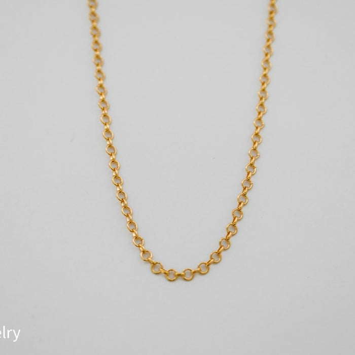 14K Yellow Gold Rolo Link Necklace