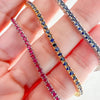 Blue Sapphire Tennis Bracelet 14K Gold