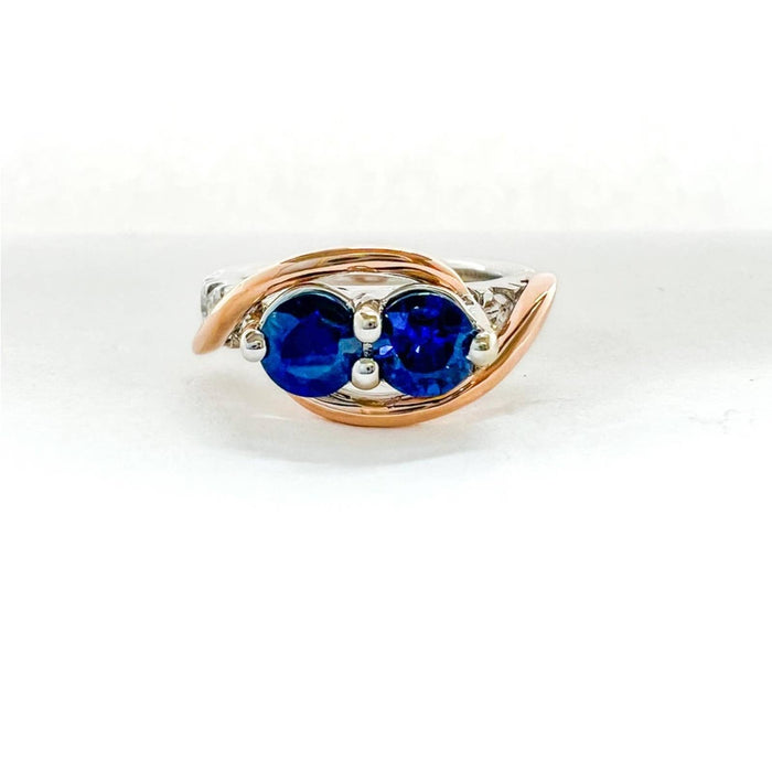 Ever Us Diamond Blue Sapphire Diamond Ring 14K Gold