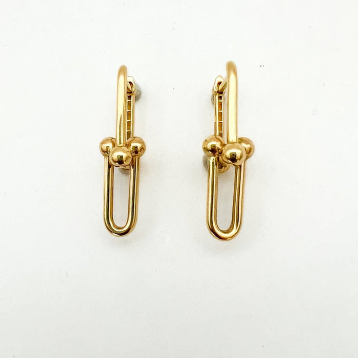 U link Hoop Earrings 14K Yellow Gold