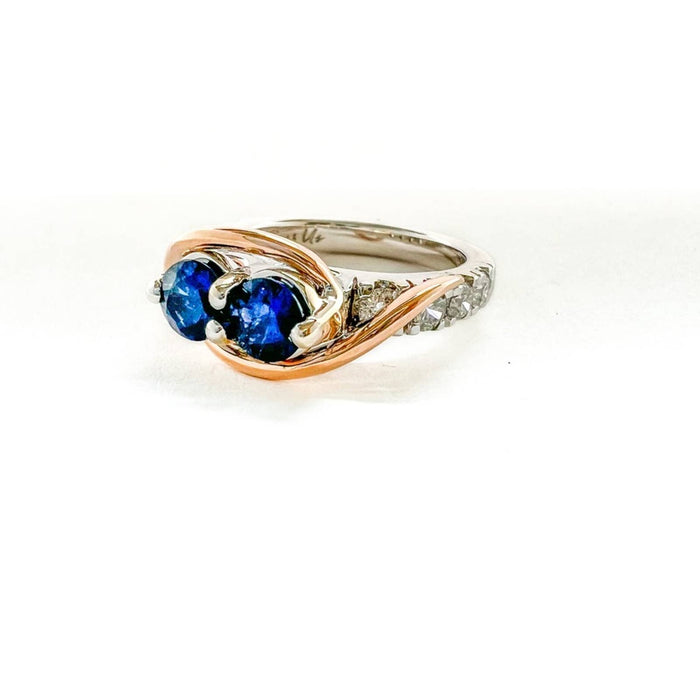 Ever Us Diamond Blue Sapphire Diamond Ring 14K Gold