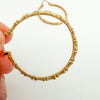 18k Yellow Gold Bamboo Hoop Earrings