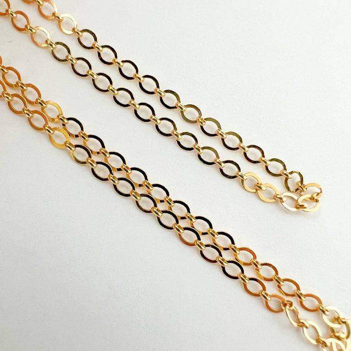 14K Yellow Gold Infinity Link Chain Necklace